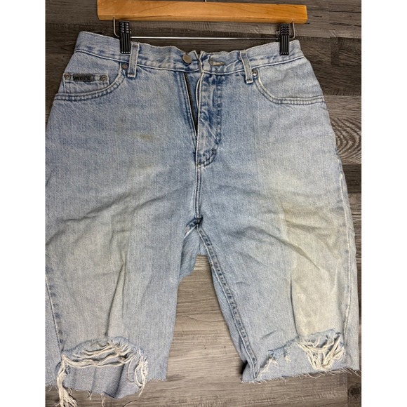 Lee Other - Vintage Lee Denim Shorts Light Wash Distressed Cut Off Frayed Hem Mens 28